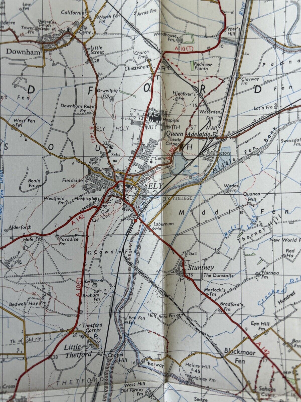 CAMBRIDGE & ELY No 135 1969 Ordnance Survey One Inch Map Newmarket Soham