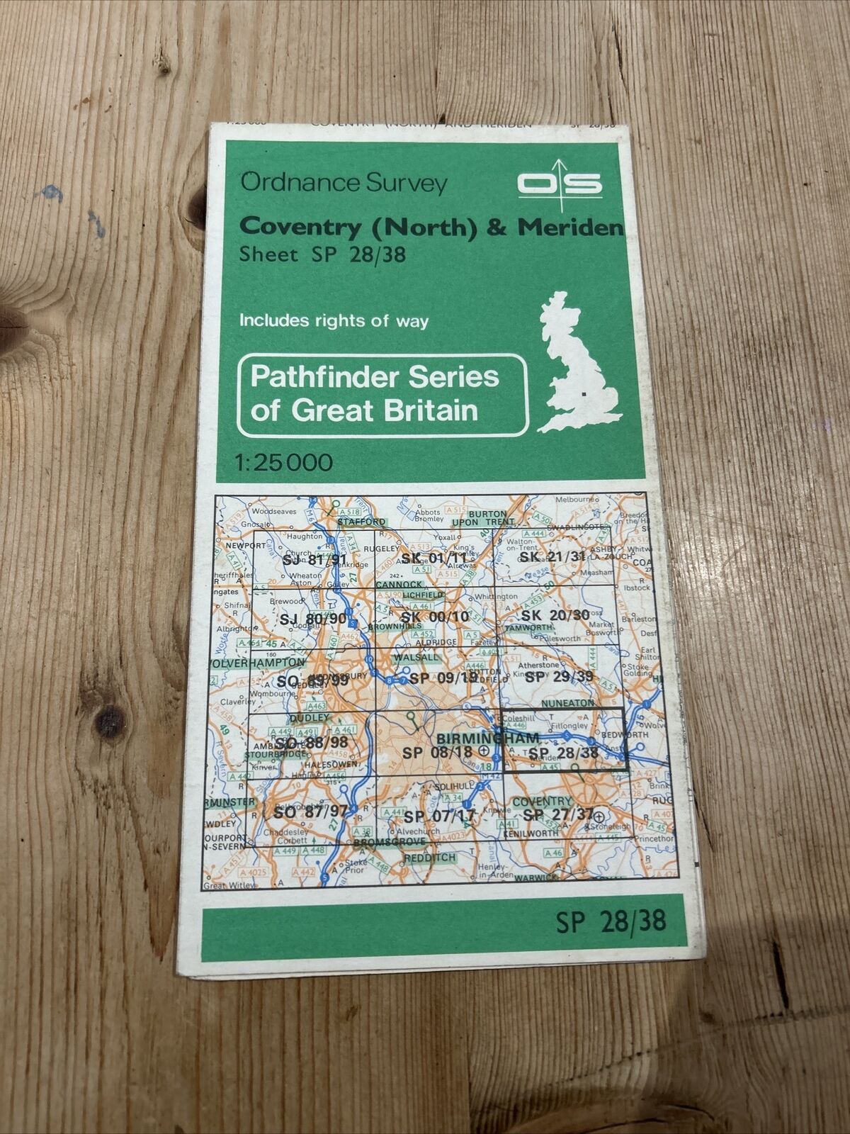 COVENTRY (North) & MERIDEN Pathfinder Ordnance Survey SP28/38 1:25000 1978