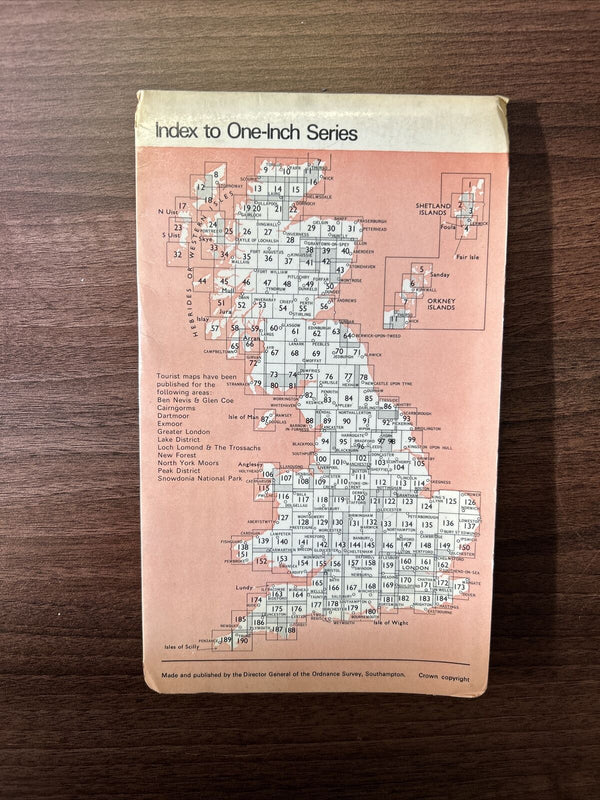 THE SOLENT Ordnance Survey One Inch Sheet 180 1971 Isle of Wight Southampton