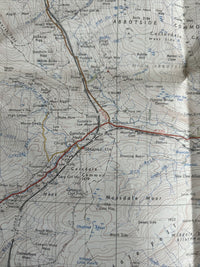 WENSLEYDALE Ordnance Survey Seventh Series Paper One inch 1955 Sheet 90 HAWES