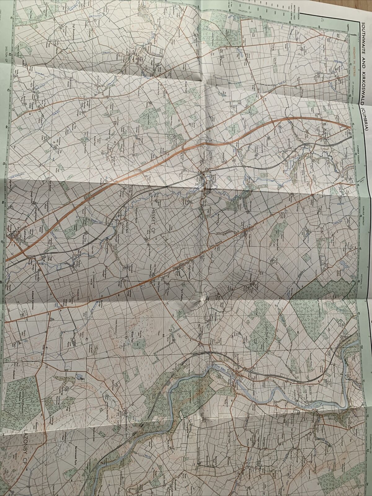 Southwaite & Kirkoswald Pathfinder Ordnance Survey Sheet NY44/54 1:25000 Cumbria