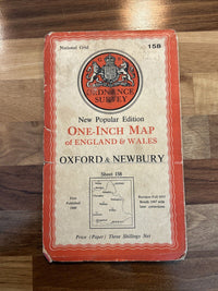 OXFORD & NEWBURY Ordnance Survey Sixth Series One inch 1940 Sheet 158 Pangbourne