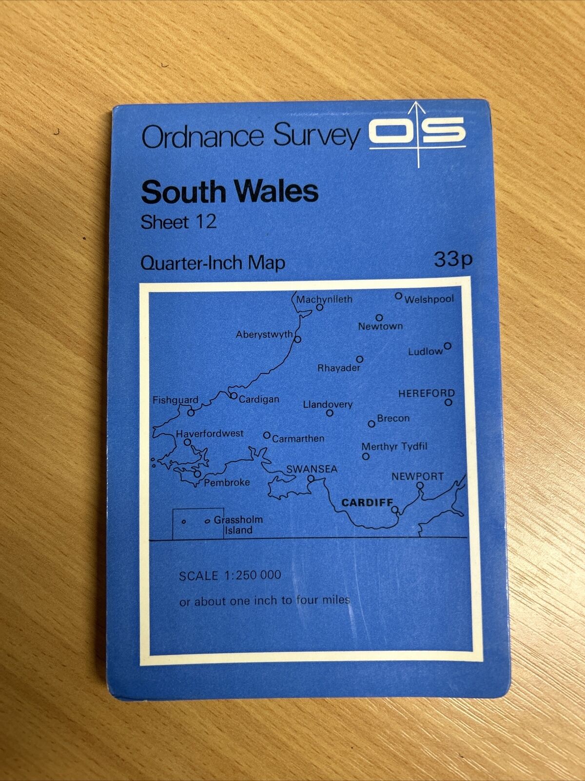 SOUTH WALES Ordnance Survey Quarter Inch Sheet 12 1967 Map St Brides Aberdare