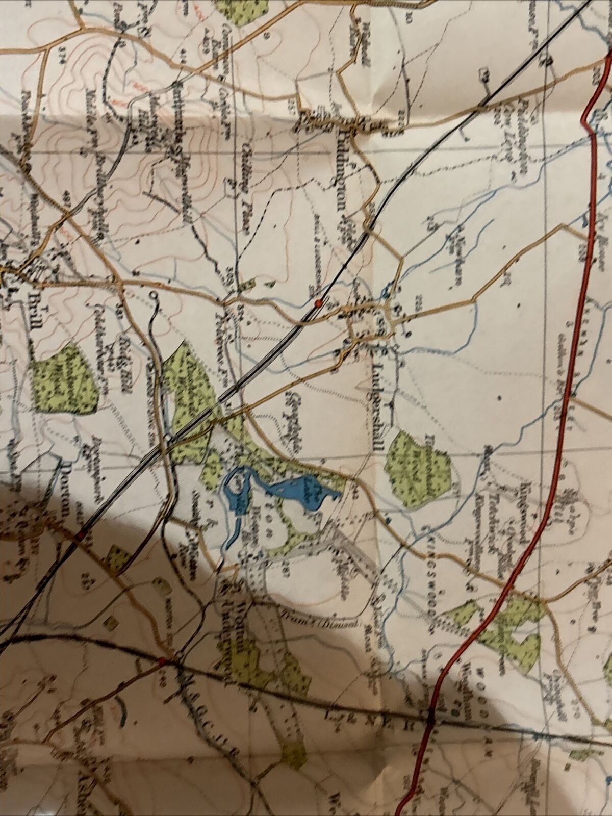 BICESTER Ordnance Survey Paper 1 Inch Map 1919 No 94 Contoured Buckingham