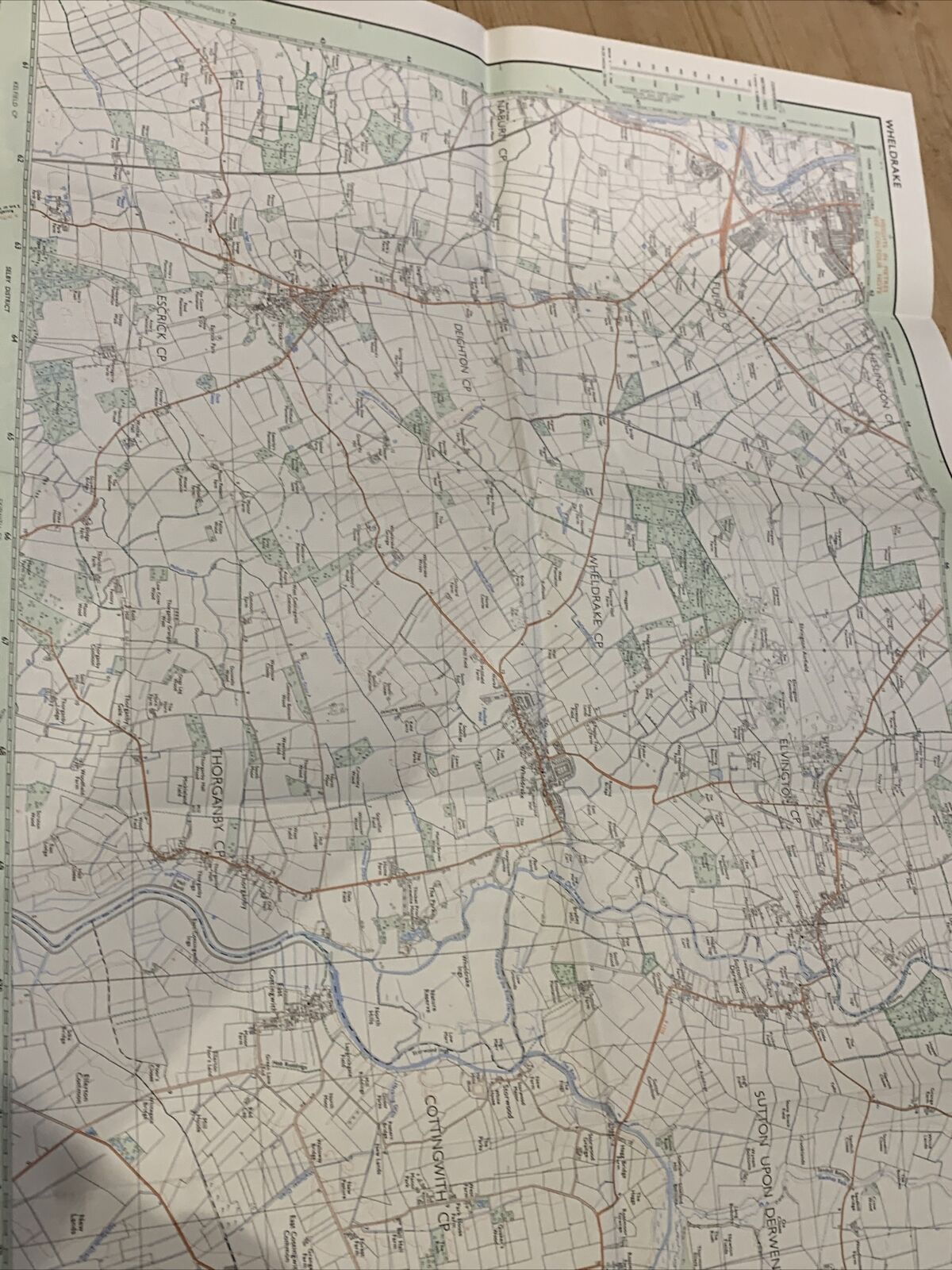 WHELDRAKE Escrick Bielby Pathfinder Ordnance Survey 1:25000 1981 Sheet SE64/74