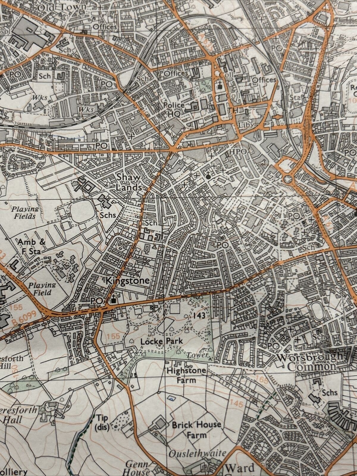 BARNSLEY & PENISTONE Ordnance Survey Pathfinder Map 715 1988 SE20/30