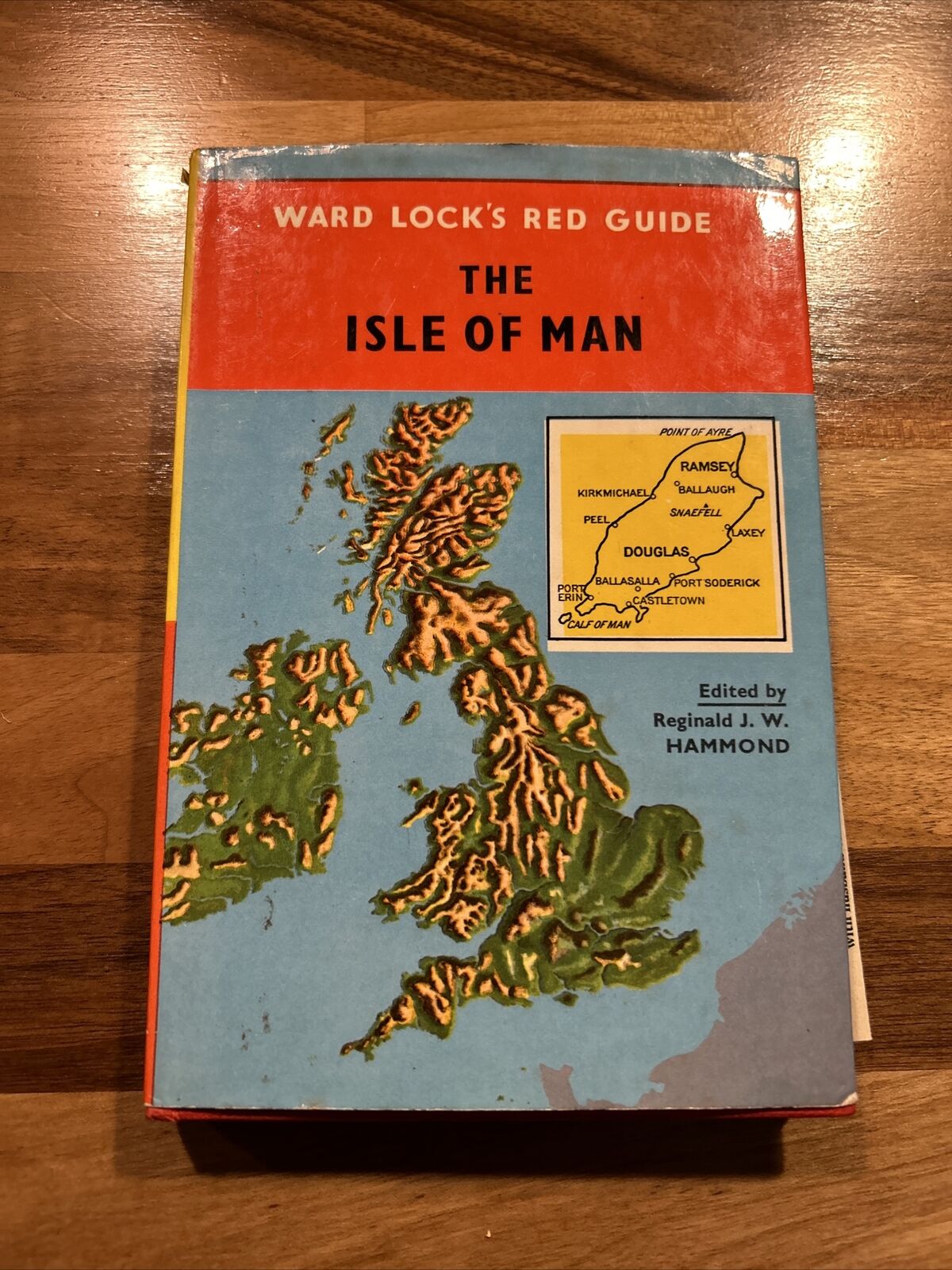 THE ISLE OF MAN - Ward Locks Red Guide Hardback Dust Jacket Maps 1965 Laxey