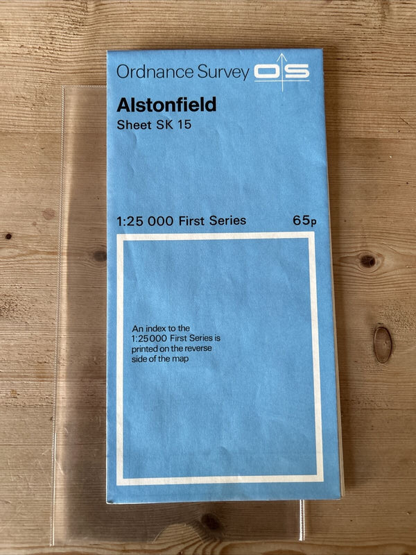 ALSTONFIELD 1950 Ordnance Survey SK15 2 & Half Inch MAP First Series Tissington