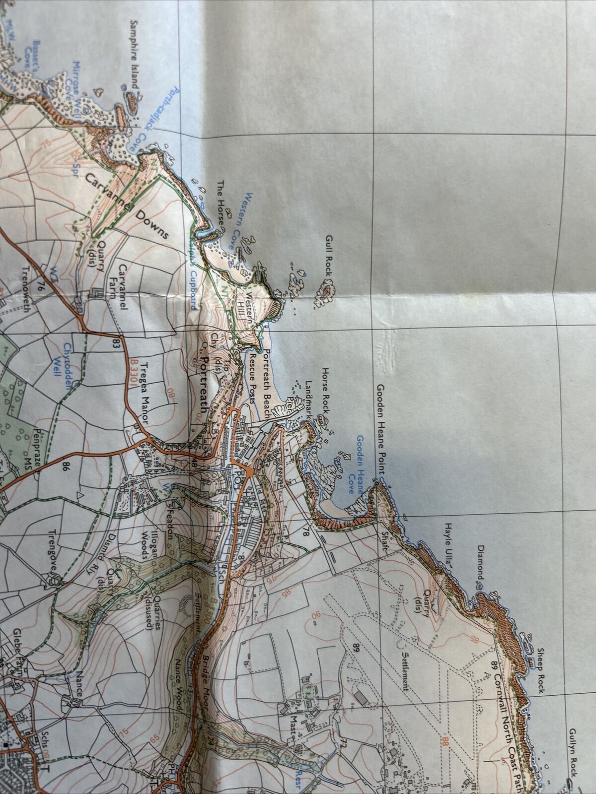 CAMBORNE North Pathfinder 1359 Ordnance Survey 1:25000 1989 St Ives Redruth