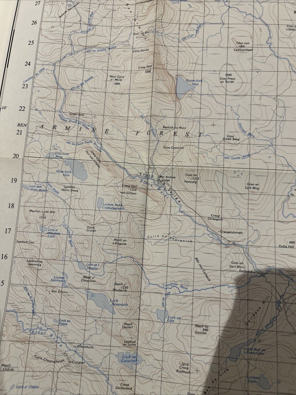 HELMSDALE Ordnance Survey Seventh Series Paper One inch 1958 Sheet 15 Brora