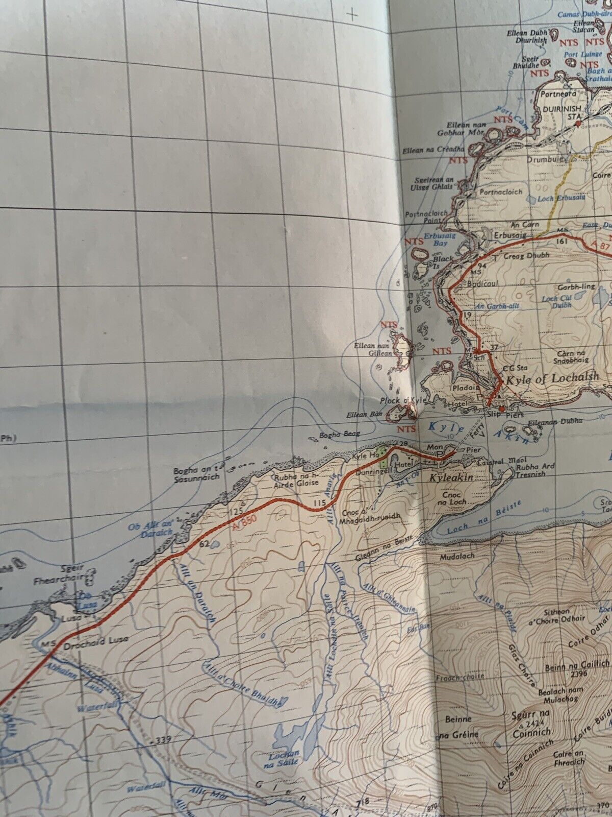 PORTREE Skye Scotland - Ordnance Survey One Inch Sheet 25 Seventh Series 1962