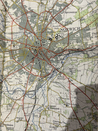 NORWICH Ordnance Survey Seventh Series Paper One Inch 1954 Sheet 126 Martham