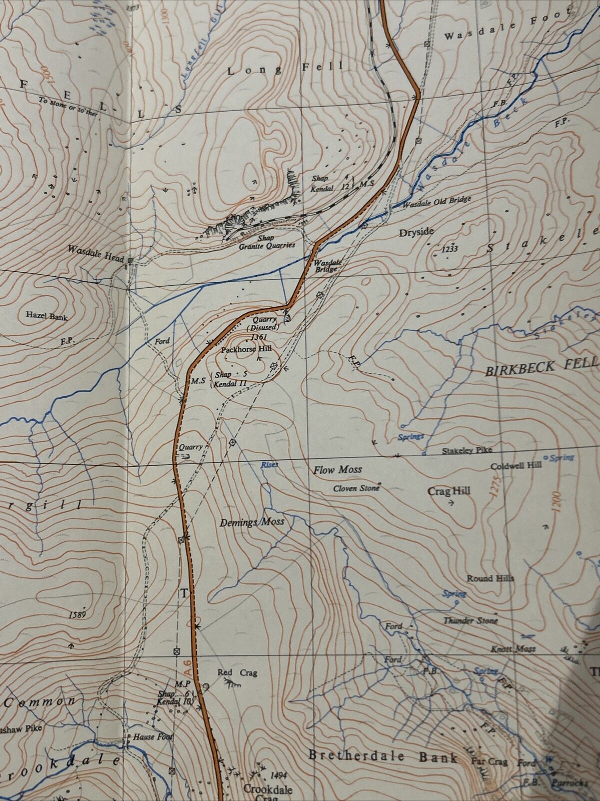 HIGH HOUSE FELL Fawcett Forest Ordnance Survey Sheet NY50 1:25000 1952