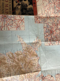 1932 Ordnance Survey CLOTH Road Map - Sheet 2 South Ten Miles To Inch Route Plan