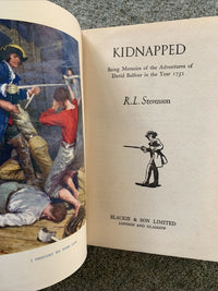 KIDNAPPED Robert Louis Stevenson Blackies Famous Books 1949 hardback dustjacket 