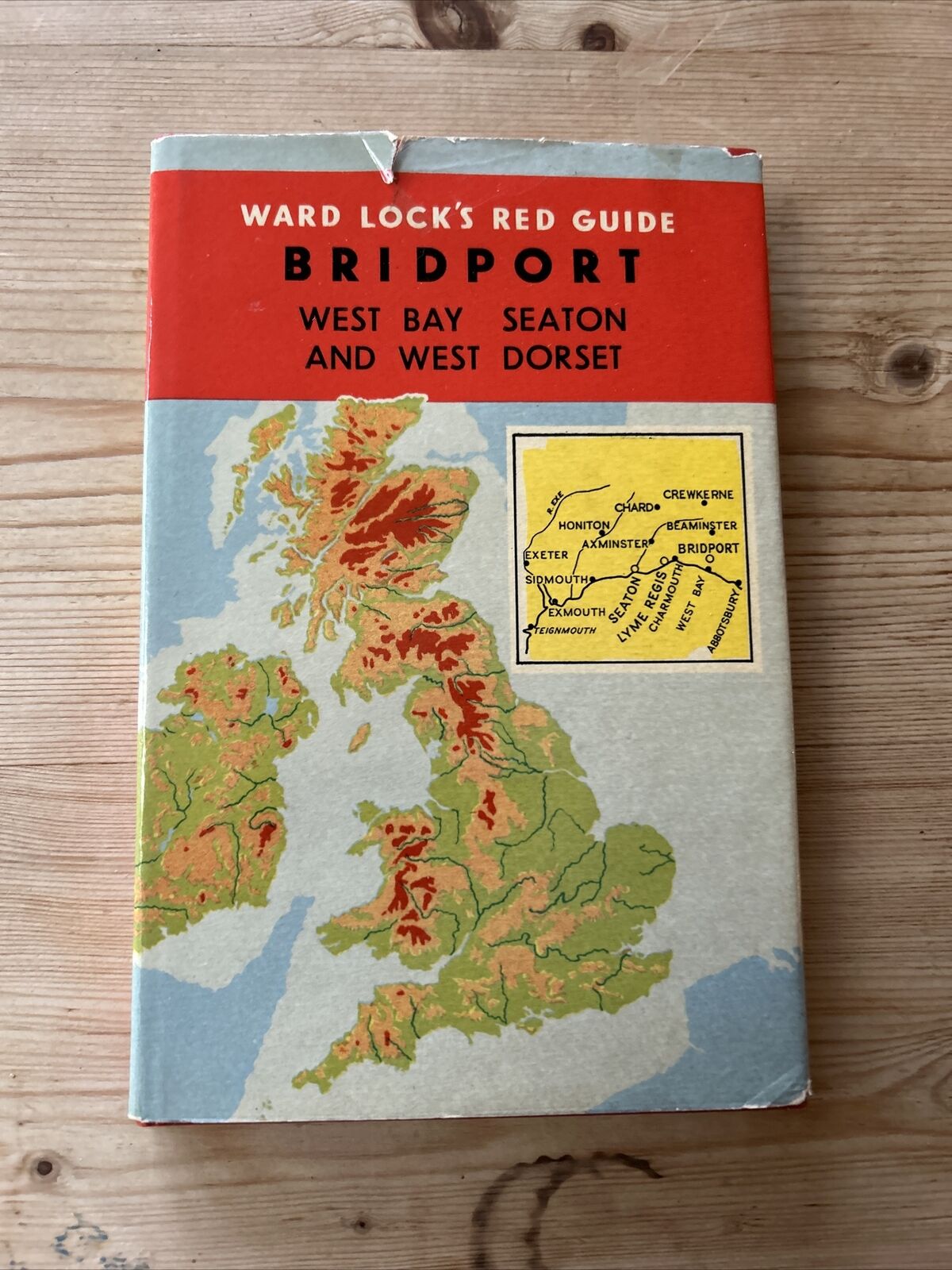 BRIDPORT West Bay Seaton Ward Locks Red Guide Hardback Dust Jacket Maps