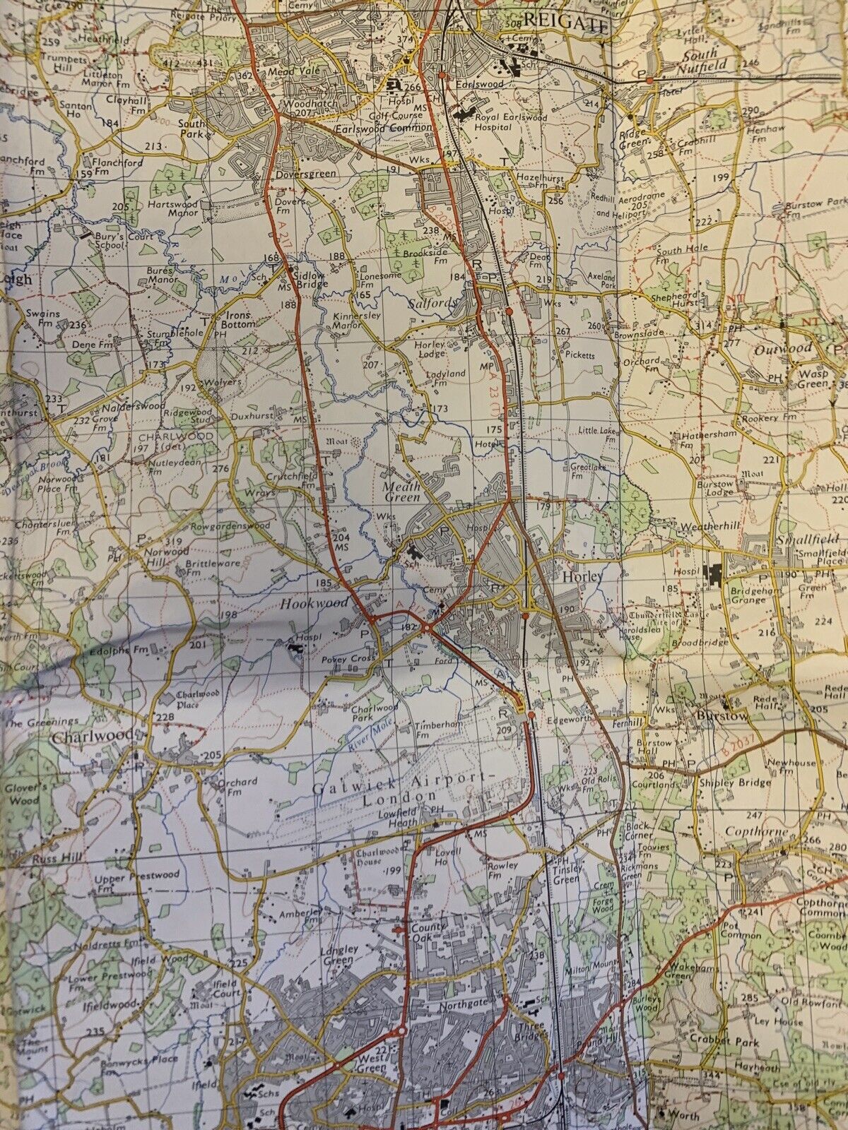 LONDON South West Guildford Staines- Ordnance Survey Map One Inch 1970 Sheet 170