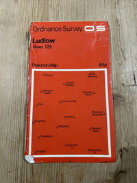 LUDLOW Ordnance Survey One Inch Sheet 129 1967 Ditton Priors Leominster