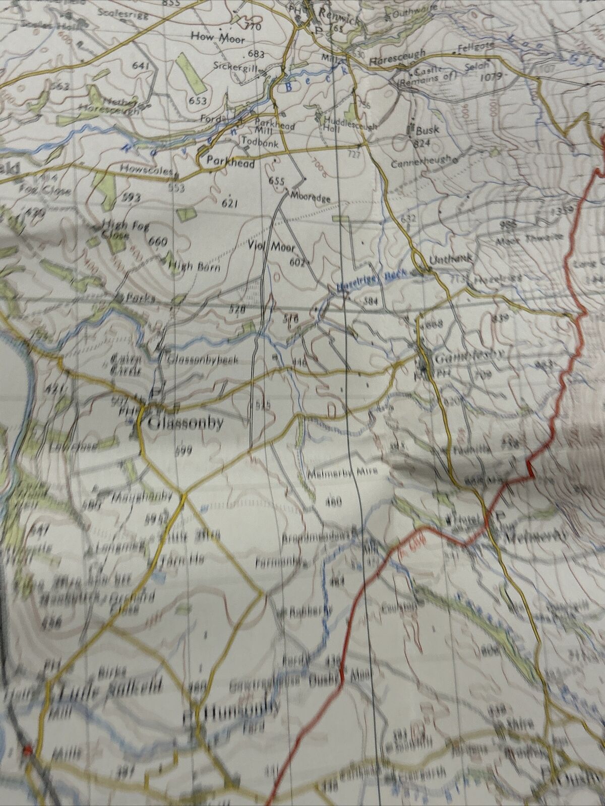 PENRITH Ordnance Survey Seventh Series CLOTH 1 Inch Map Sheet 83 1955 Ullswater