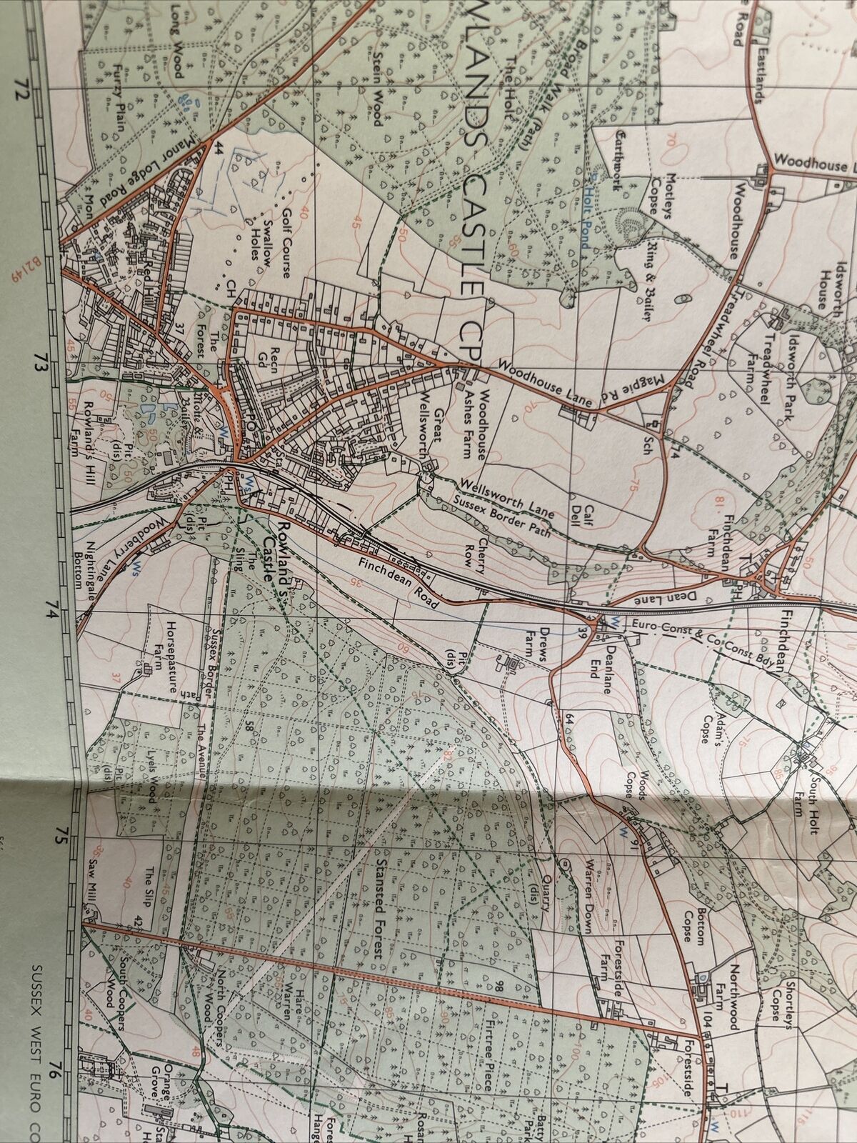 HORNDEAN Pathfinder 1285 Ordnance Survey 1:25,000 1991 South Harting