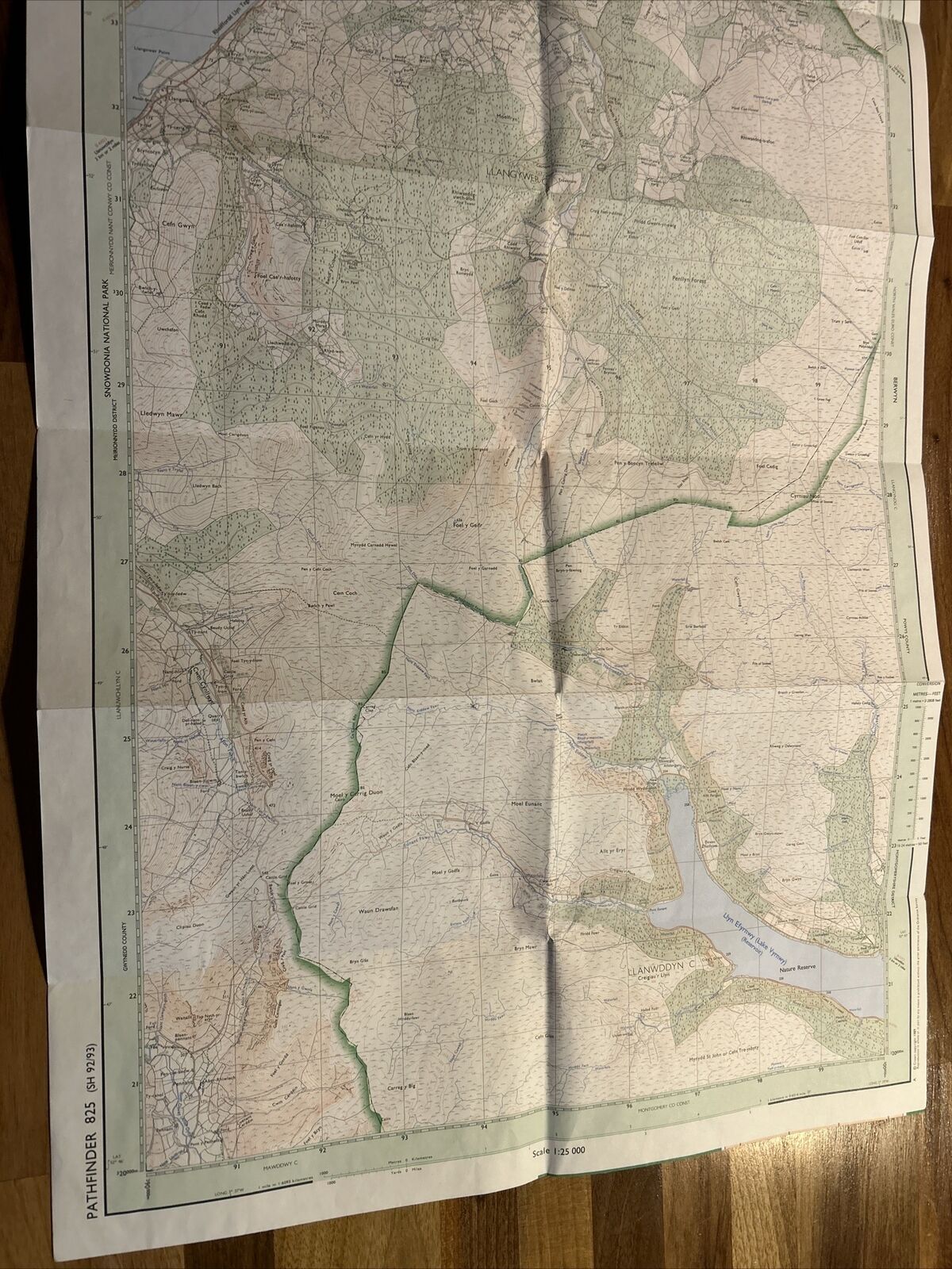 BALA Pathfinder 825 Ordnance Survey SH92/93 1:25,000 1989 Llandderfel