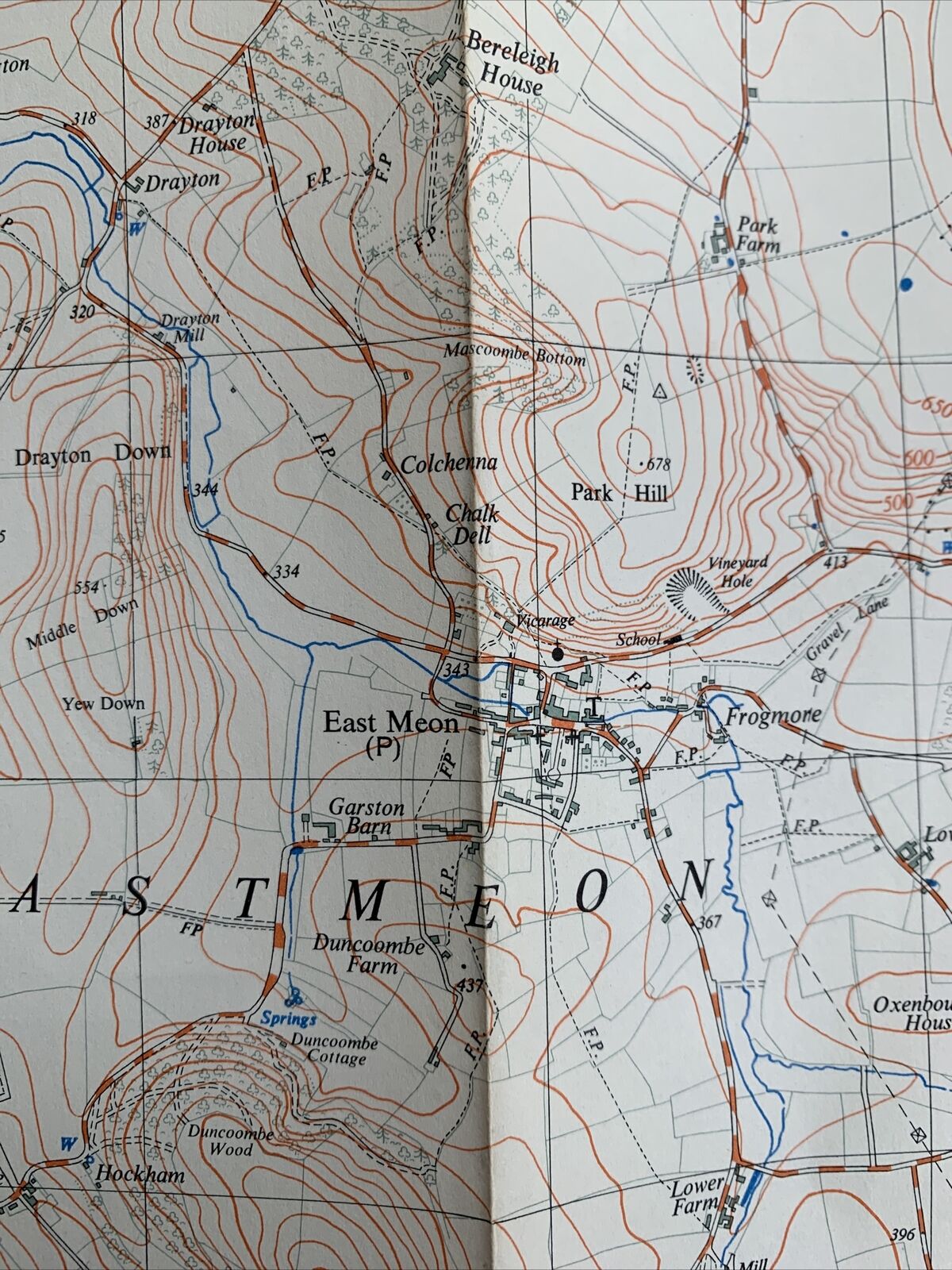 WEST MEON EAST MEON BRAMDEAN - Sheet SU62 1959 Ordnance Survey 1:25,000