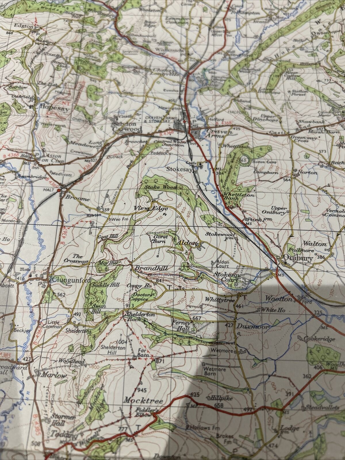 LUDLOW Ordnance Survey One Inch Sheet 129 1967 Ditton Priors Leominster