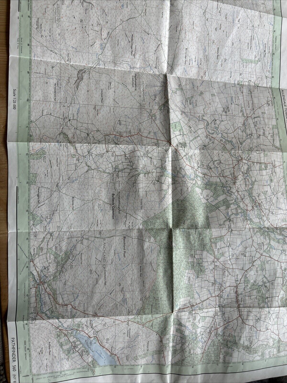 ALLENDALE TOWN & BLANCHLAND Ordnance Survey Map Pathfinder 560 1986 Derwent