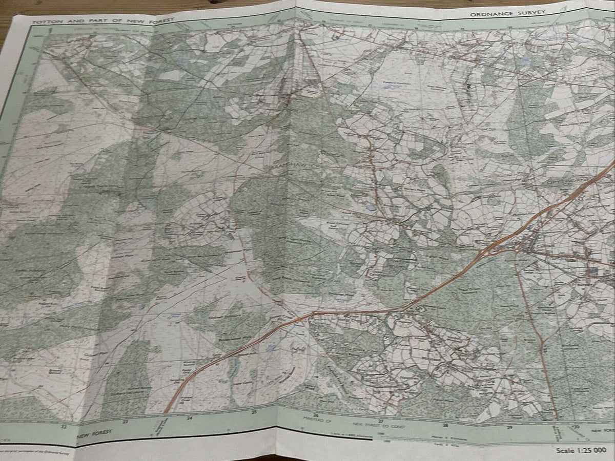TOTTON & Part Of NEW FOREST Pathfinder Ordnance Survey SU21/31 1:25000 1980