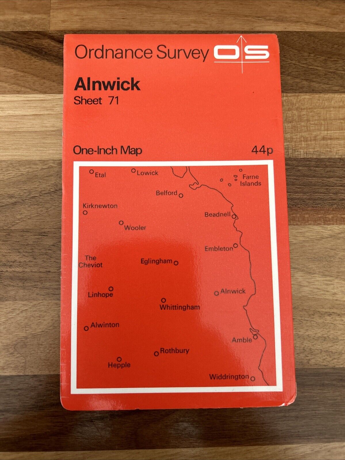 ALNWICK Ordnance Survey One Inch Map Sheet 71 1965 Farne Islands Bamburgh