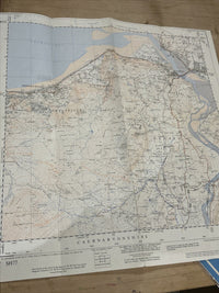 CONWAY Ordnance Survey 1:25,000 First Series Sheet SH77 1950 Llangelynjn