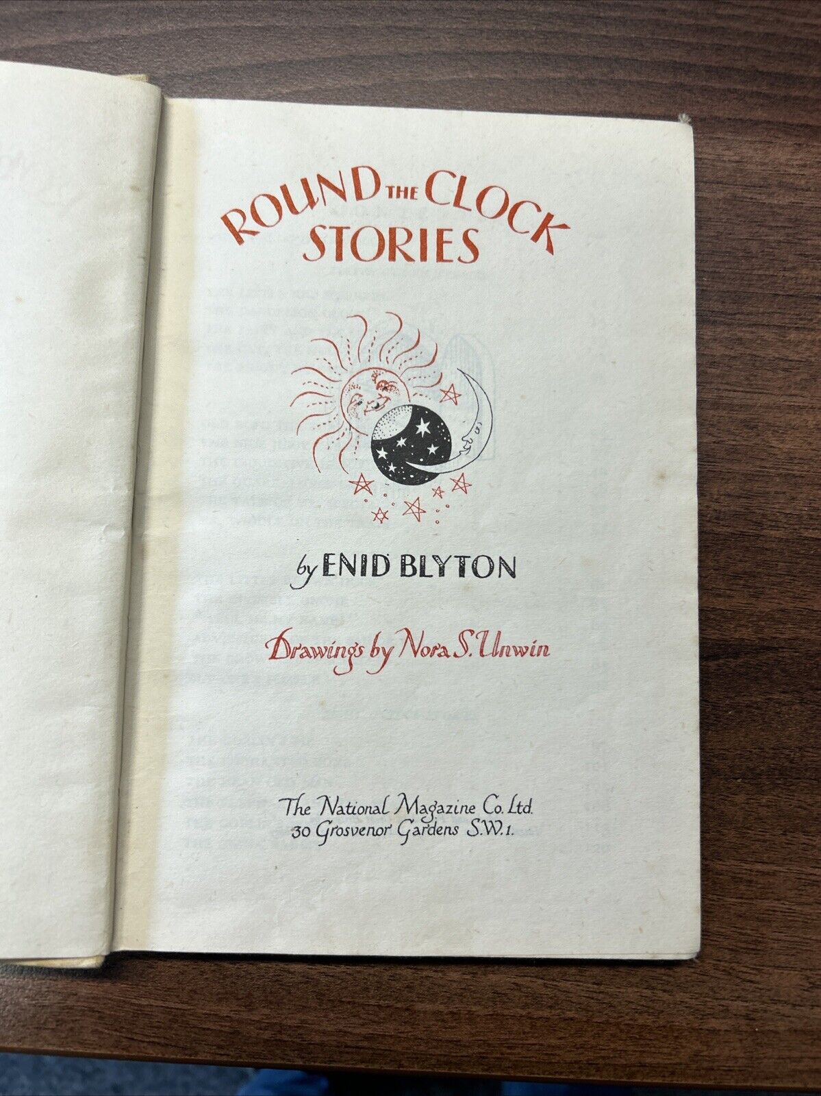 ROUND THE CLOCK STORIES By Enid Blyton 1945 Hardback Illustrated Spanking