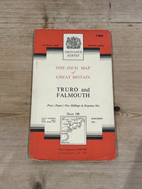 TRURO & FALMOUTH Ordnance Survey Seventh Series Paper One inch 1961 Sheet 190