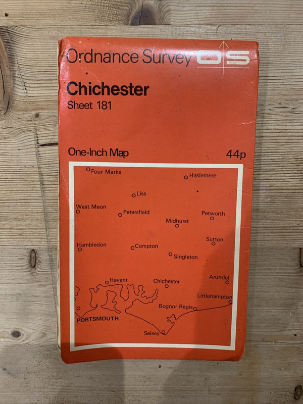 CHICHESTER Ordnance Survey One Inch Sheet 181 1970  Portsmouth Bognor Regis