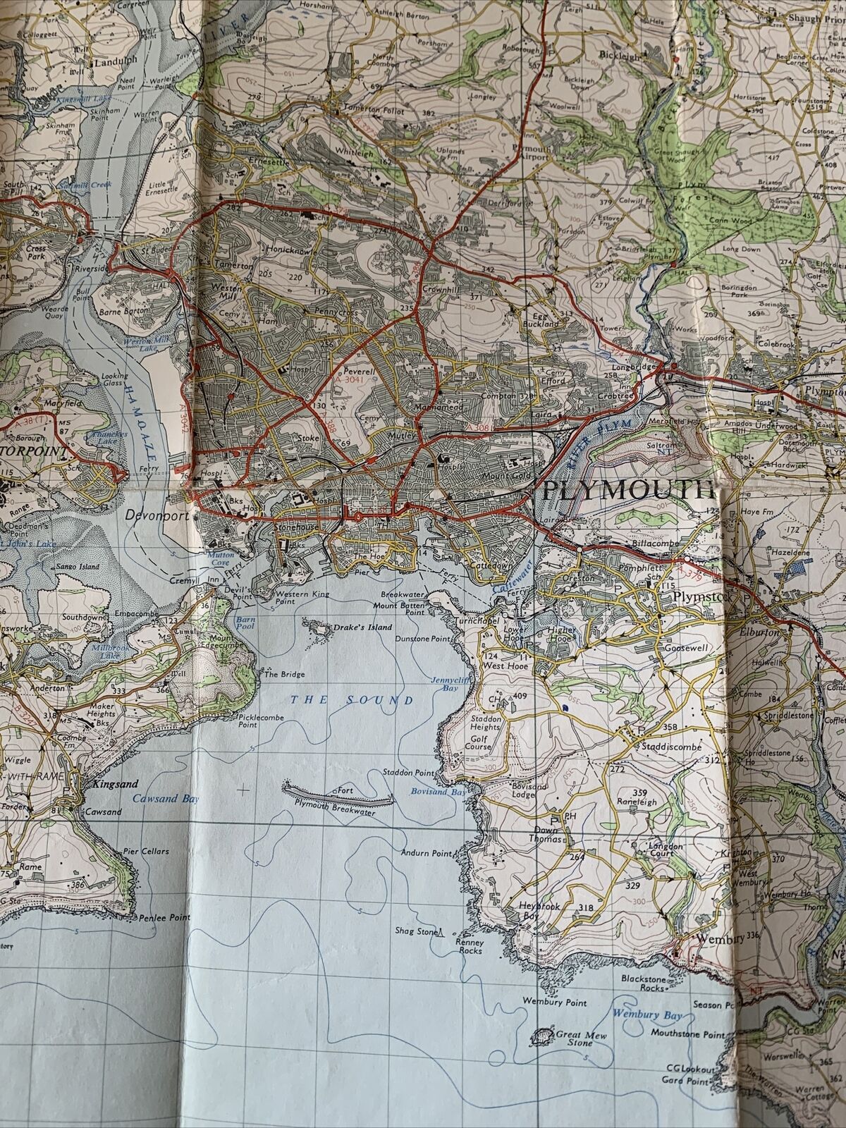 Plymouth Devon 1961 Edition Ordnance Survey One Inch Map No 187 Tavistock