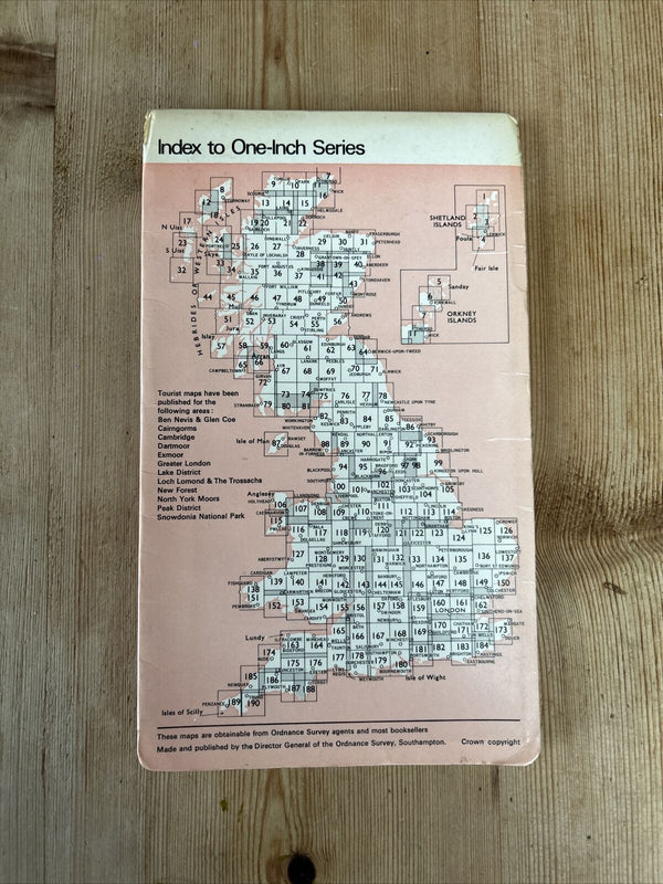 BRECON Ordnance Survey One Inch Sheet 141 Good Condition 1967 Talgarth Glasbury