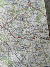 EASTBOURNE Ordnance Survey CLOTH Seventh Series Map 1 Inch 1960 Sheet 183 Battle