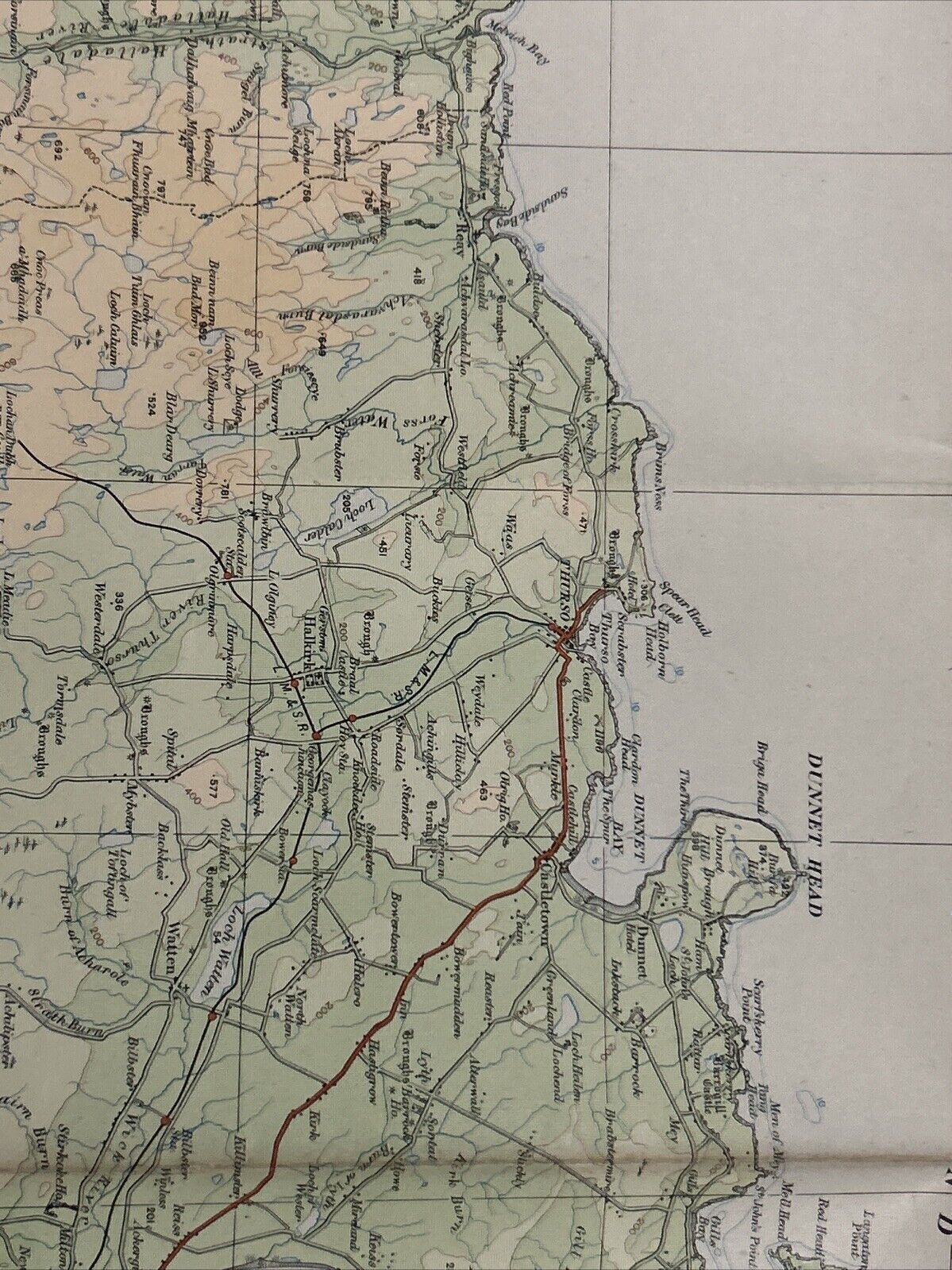 THE ORKNEY ISLANDS Ordnance Survey Quarter Inch Sheet 9 1923 Dunnet Head Wick