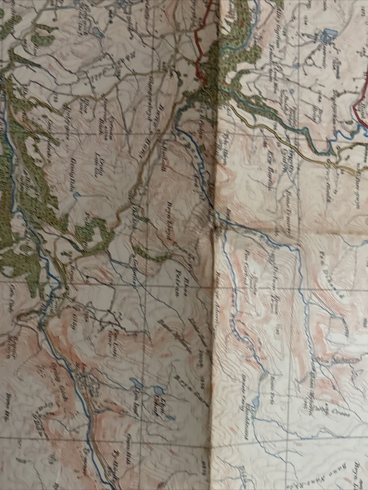 LLANIDLOES Ordnance Survey CLOTH One Inch Map 1922 Sheet 69 Contoured Caersws