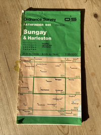 BUNGAY & HARLESTON Ordnance Survey Pathfinder 945 Sheet TM 28/38 1987 Redenhall