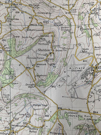 Exeter Sidmouth Tiverton  1960 Edition Ordnance Survey One Inch Map No 176