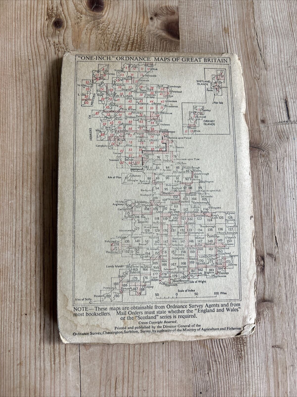 DOLGELLEY Ordnance Survey Paper Map 1953 CLOTH Seventh Series No 116 Festiniog