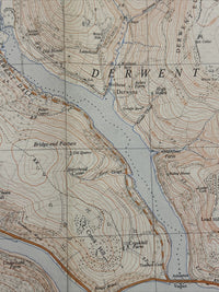 CASTLETON Derbys Ordnance Survey Sheet SK18  2 & Half Inch MAP 1951 Edale