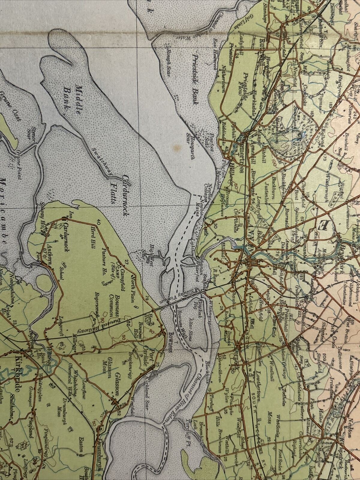 CARLISLE No 2 CLOTH Ordnance Survey Half Inch 1913 Dumfries Penrith