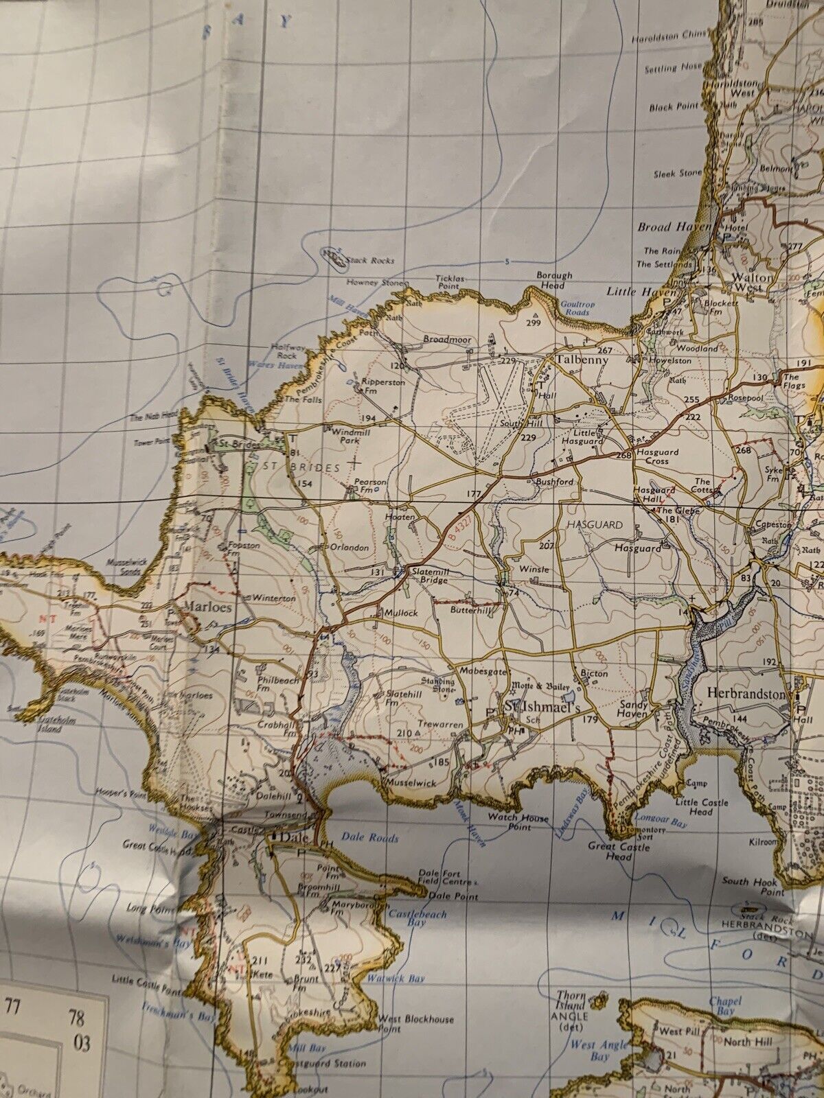 Fishguard & Pembroke - Ordnance Survey Map One Inch 1965 Sheet 138/150