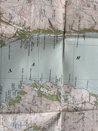 ISLAND OF BUTE Ordnance Survey One Inch CLOTH Sheet 71 Popular Edition 1926