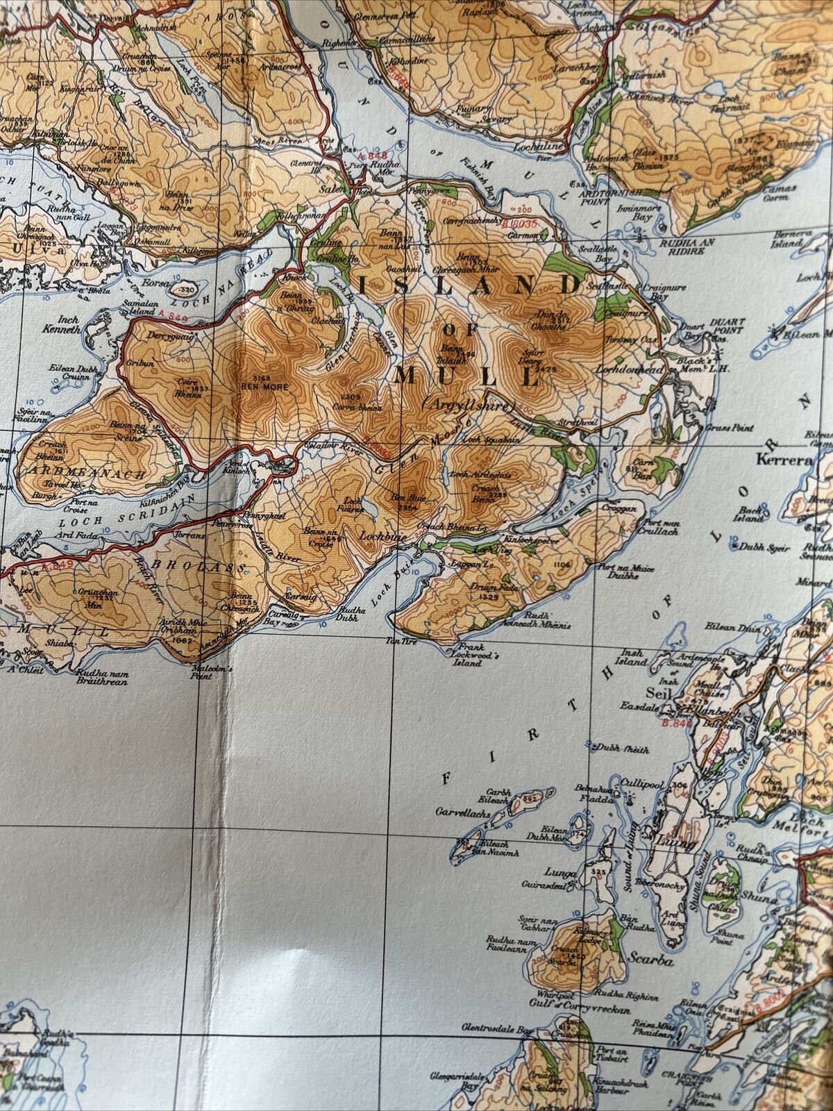 GLASGOW And The MIDDLE WEST 1946 Ordnance Survey CLOTH Sheet 4 Quarter Inch Map