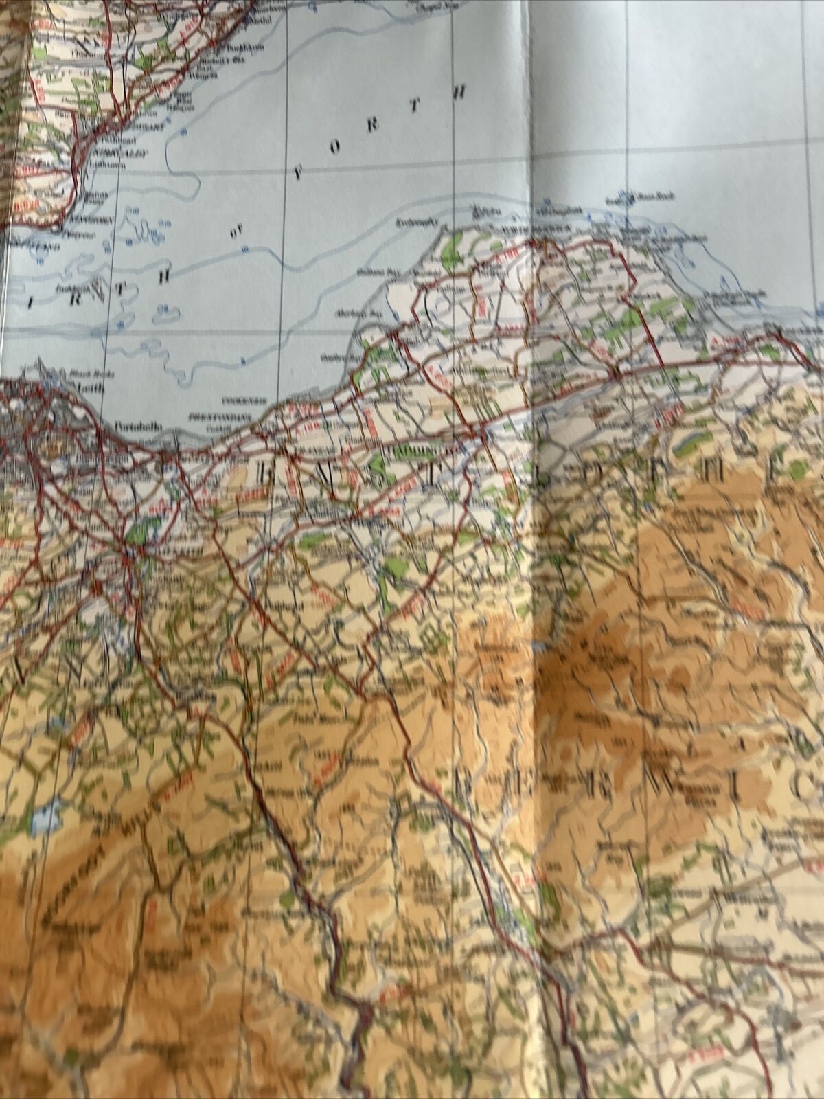 THE FORTH CLYDE & TAY Ordnance Survey CLOTH Sheet 3 Quarter Inch Map 4th Ed 1945
