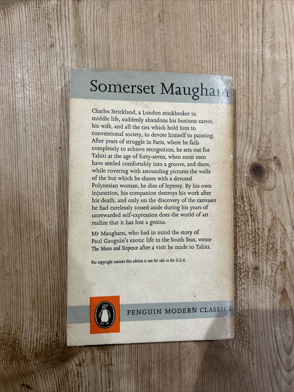 THE MOON AND THE SIXPENCE Somerset Maugham Penguin Modern Classics No 468 1961