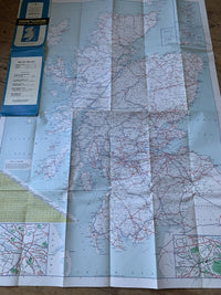 SCOTLAND Johnstons & Bacon Nu-way Map 1966 To Be Framed? One Sided Paper